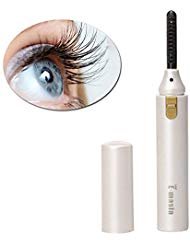 Heated Eyelash Curler,Mini Electric Eyelash Curler Brush,Eyelash Curler with Comb Long Lasting Curled,Portable Electric Makeup Eye Lashes Brush (white)