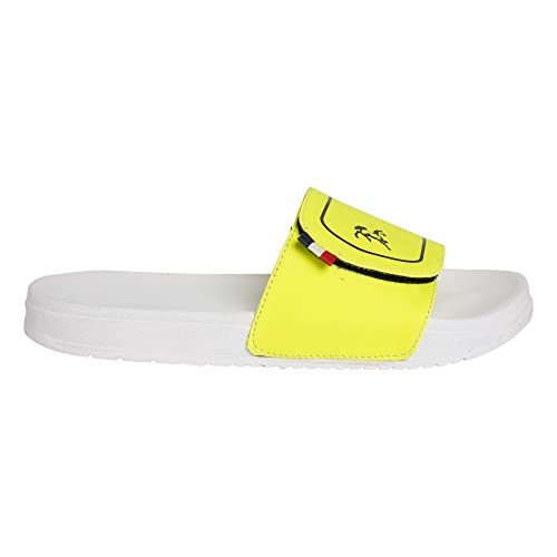 Image of PERY-PAO Mens Stylish Sliders Grey, Sky Blue, Black, White, peach, Neon Green, Olive Green Boys Slippers