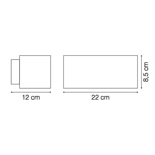 Ideal Lux Andromeda AP1 Applique Lampada da Parete LED E27 Esterno IP55 - Antracite