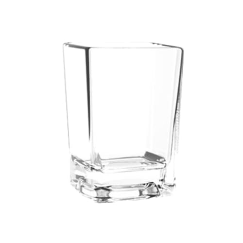 PLTHSG125SC Shot Glass, 2.5 oz., 2-1/2"H, Square, Heavy Base, Polycarbonate, Clear, Pack of 24