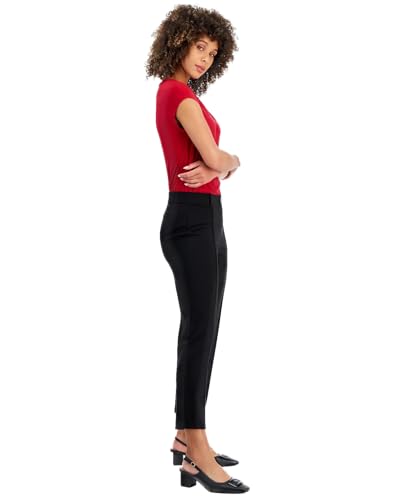 Kasper Women's Pull on Faux Fly Front Seamed Straight a4