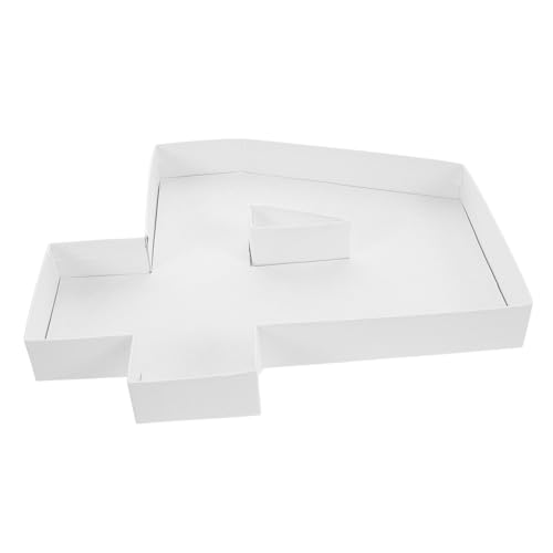 DOITOOL Anniversary Number Box Fillable Paper Mache Charcuterie Tray Cardboard Party Box for Birthday Celebration