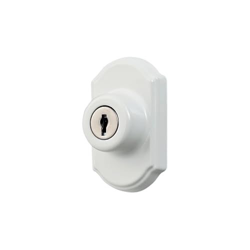 Ideal Security Model 703 Keyed Deadbolt for Storm and Screen Doors, White by Ideal Security - Image 2