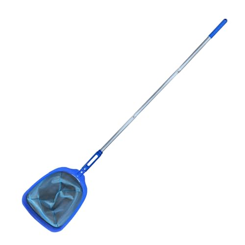Kit de limpieza de piscinas, herramienta portátil de limpieza de piscinas con poste de conexión de 3 secciones, limpiador de piscinas, red de malla fina for piscinas con poste, skimmer de piscina, acc