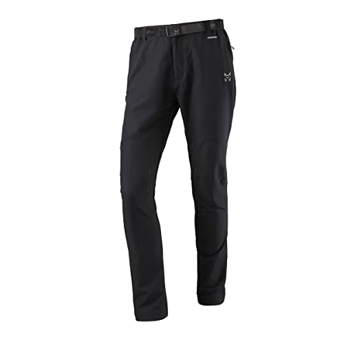 OLLOQUI Man G30 | Pantalón de Verano | Pantalón técnico | Talla M | Negro | Ligero | Elástico | Trekking | Escalada | Senderismo | Adulto | para Hombre