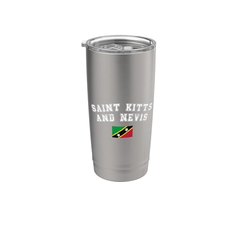 St. Kitts & Nevis Flagge Sport Wettbewerb Pride Souvenir Doppelwandiger Edelstahl-Thermobecher