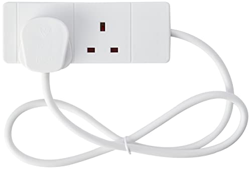 pro elec PEL00899 2 Gang 1 m Extension Lead Cable - White