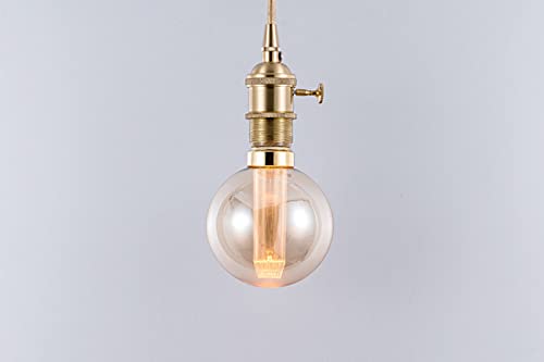 Lampe à guide de lumière G95-marron ampoule rétro COB Edison LED - 2