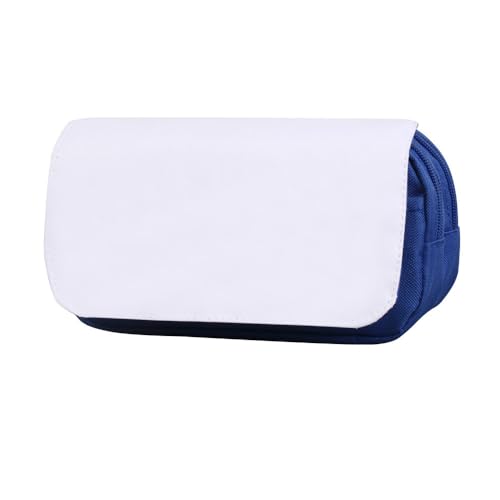 Dispalang Sacos de cosméticos em branco de sublimação, estojo de lápis, multiuso, faça você mesmo, bolsa de maquiagem com aba removível para sublimação, Azul, 2PCS, Casual