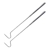 Healifty Schlangenhaken aus Edelstahl 2 Stück mit Teleskopfunktion und Rutschfestem Griff für Sicheres Handling von Reptilien im Haus und Freier Wildbahn