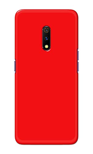 Image of Printed Hard Back Cover Case for Realme X | Oppo K3 Back Cover (Plain Red) -1803