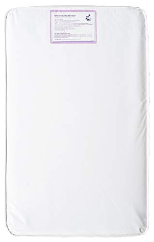 Davinci Crescent Mini Crib Universal Fit Waterproof 50-Coil Mattress with Border Wire