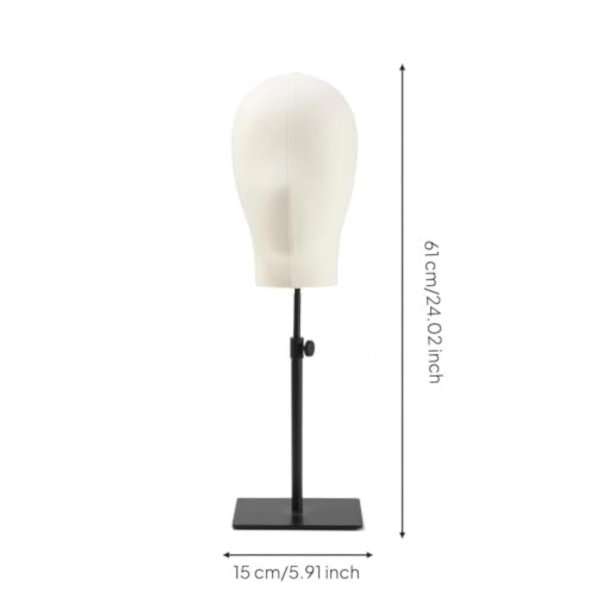 Adjustable Height Professional Mannequin Head with Stable Base