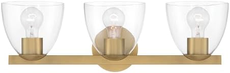 Minka-Lavery 12483-732 Noellea 23.5" 3-Light Vanity - Legacy Brass with Clear Glass