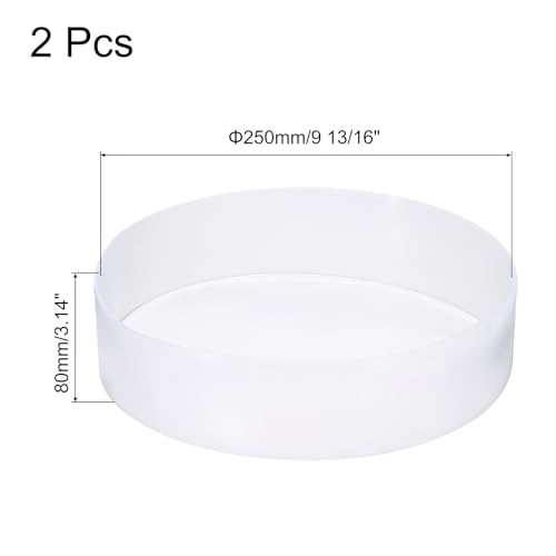 Image of uxcell 2pcs Rubber End Caps 250mm (9 13 /16 Inch) ID x 80mm(3 1 /8 Inch) H Vinyl Round Tube Bolt Cap Cover Screw Thread Protectors Clear