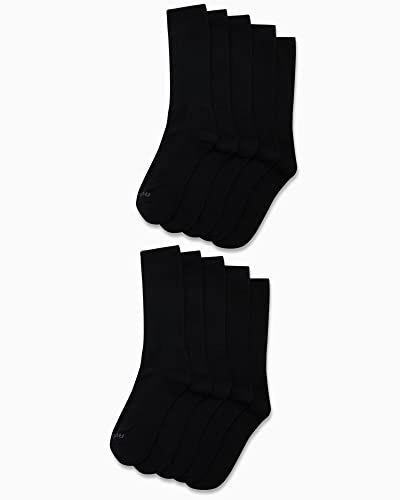 Reebok Men's Crew Socks - 10 Pack Stretch Performance Cushioned Crew Socks - Arch Support Athletic Socks for Men (6-12.5)2