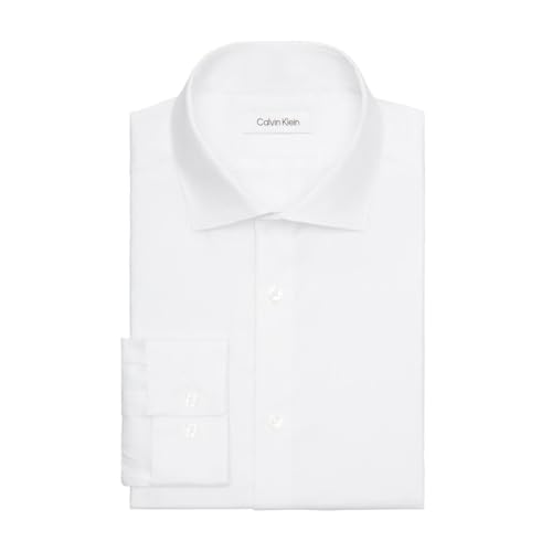 Calvin Klein Men's Dress Shirt Slim Fit Non Iron Stretch Solid3