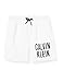 Calvin Klein Medium Drawstring Costume a Pantaloncino, Pvh Classic White, 12 Anni Bambino