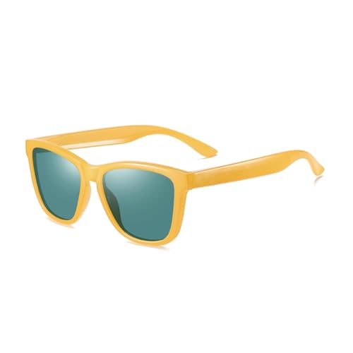 Lunettes de soleil pour femme polarisées jaune et vert style plage