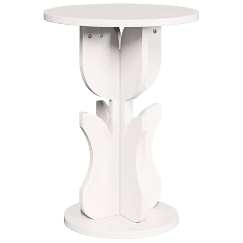 Table basse ronde blanche petite table d'appoint pour petit salon - 8