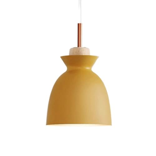 Lámpara colgante de techo nórdica de madera con base E27 para comedor