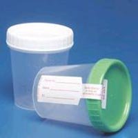 Kendall 8889207026 Polypropylene General Purpose Specimen Container with Seal and Green Cap, Sterile, 4 oz Capacity, Individually Wrapped, Translucent (Case of 100)