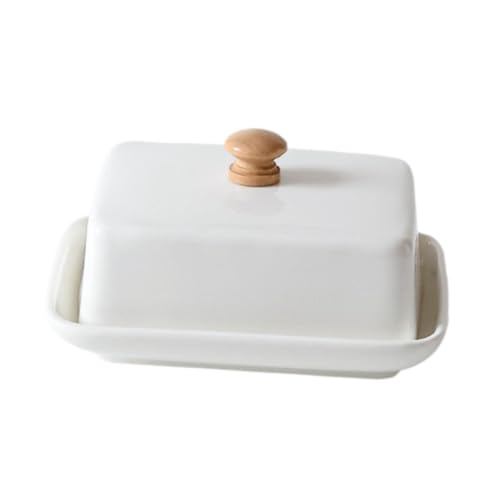 Snappsy® Ceramic Butter Dish with Airtight Cover Butter Keeper Holder for Counter Bar|Container for Kitchen Storage Jars for Kitchen Airtight Silicone Food Storage Tray for Keeping Oil Bottles Deal