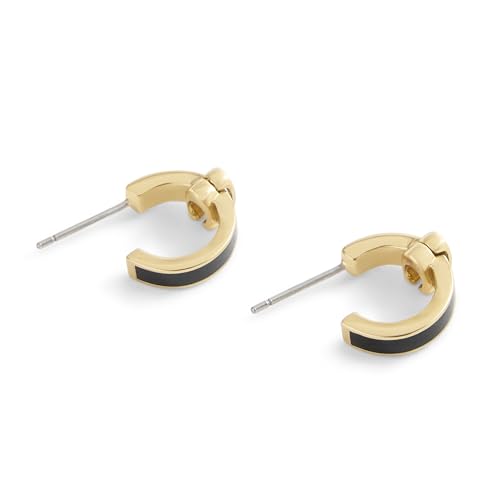 Image of COACH Jewelry Women's Signature C Enamel Huggie Earrings