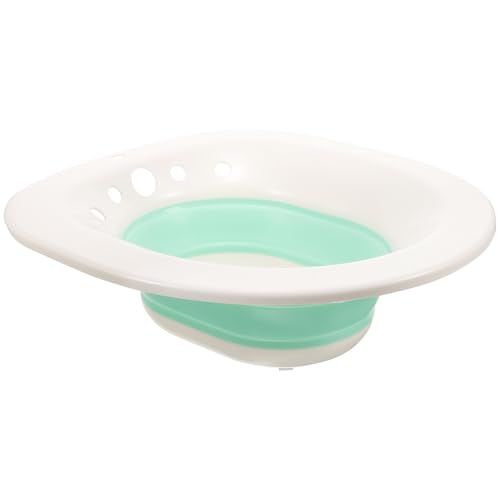 BESTOYARD Baño de Asiento Portátil de Plástico Blanco para Cuidados Posparto Diseño Plegable, Fácil Almacenamiento y Ahorro de Espacio para Mujeres Embarazadas y Ancianos