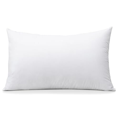 OTOSTAR Throw Pillow Insert, 12 x 20 Cushion Inner Soft Fluffy Plump Stuffer Cushion Pad White Decorative Pillow Insert