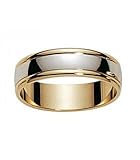 Fede 2 Oro, giallo e bianco 750/00 con un diametro di 6 mm.Un ampio nastro in Oro bianco è circondato da 2 sottili nastri in Oro giallo. INGRANAGGIO GRATUITO E SPEDIZIONE GRATUITA.