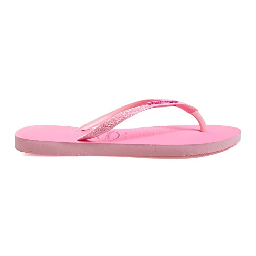 Chinelo Slim Glitter Neon, Havaianas, Feminino, Rosa Macaron, 39/40
