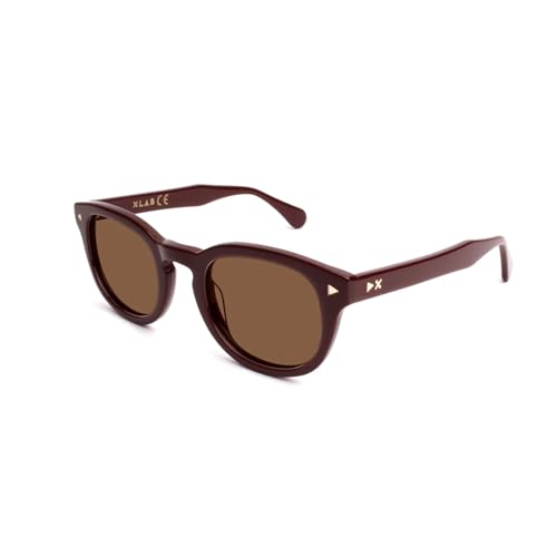 X-LAB XLAB 8004 Occhiali da sole stile moscot, 48mm, Bordeaux