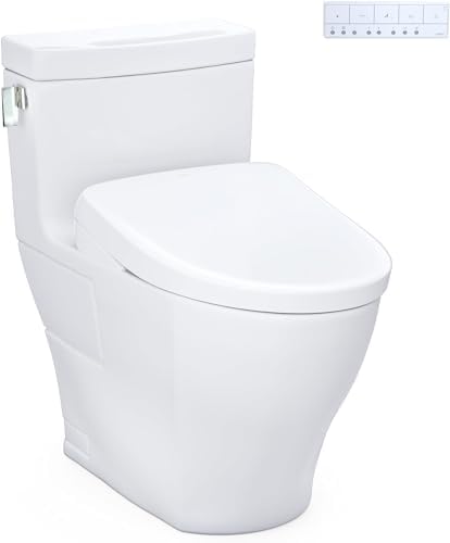 TOTO® WASHLET®+ Legato® One-Piece Elongated 1.28 GPF Toilet with Auto Flush S7A Contemporary Bidet Seat, Cotton White - MW6244736CEFGA#01 image 2