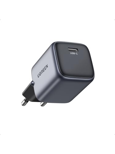 UGREEN Nexode Cargador USB C 30W GAN para iPhone 17 Pro MAX Air 16/15/14; Galaxy S25/S24;Google Pixel 10/9/8 etc,Negro