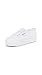 Superga Women's 2790 Platform Sneaker,White,37.5 EU/7 US