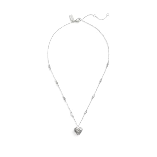 COACH Women's Signature Quilted Heart Pendant Necklace