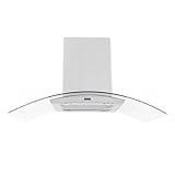 PROLINE 30-Inch Island Range Hood, Ducted, 600 CFM, Stainless Steel, LED Lights, ULTRA-QUIET Blower Motor, 6 Speed, 3-Year Warranty, Dishwasher-Safe Filters, PLFI 544.30, Kitchen Hood