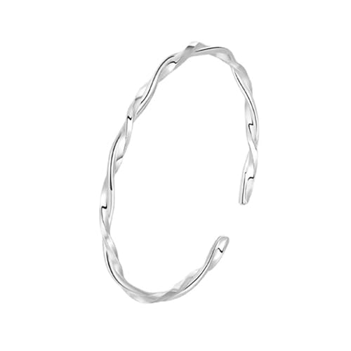 925 Sterling Silver Bracelets Open Adjustable Bangle Bracelet Teardrop Water Drop Cuff Bangles for Women