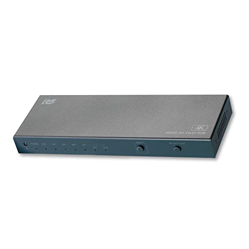ラトックシステム 4K60Hz対応 4入力1出力 HDMI/AV切替器 RS-HASW41-4KA 黒