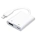 Produktbild [Apple MFi Zertifiziert] USB Kamera Adapter für iPhone, Lightning to USB Adapter mit Ladegerät, OTG Cable Adapter für iPhone&iPad,Buchse Unterstützt USB-Flash-Laufwerk, Kartenleser, Maus, Tastatur