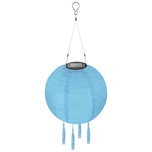 Lyneun Lampion papier Colorées à énergie solaire , 25cm LED Lanterne Solaire Exterieur Jardin En nylon Étanche IP44 Pour Cour, Terrasse, Mariage, Festival Cover