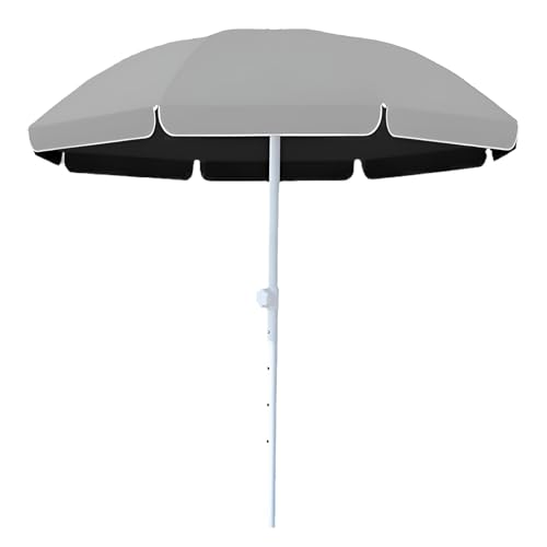 Ombrellone da spiaggia regolabile da 240 cm, UPF50+, impermeabile, protezione dai raggi UV, parasole per giardino, mercato, campeggio, ombrello portatile, ideale per prendere il sole e rilassarsi.