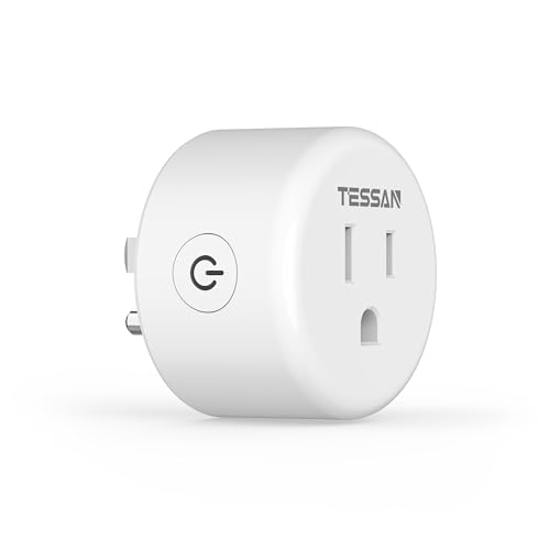 Smart Plug, TESSAN WiFi Timer Outlet Compatible with Alexa and Google Assistant, Smart Outlet with Timer & APP Remote Control, No Hub Required, 2.4G WiFi, 4 Pack