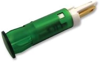 APEM QS81XXHG220 LED Panel Mount Indicator, Snap-in, Green, 8 mm, 220 VAC, 3 mA, 1.2 cd, Not Rated (5 pieces)