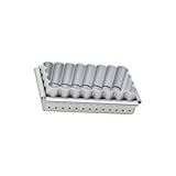 YIGZYCN Backblech mit 6 Abschnitten mit blühendem Rand, Premium-Antihaftbeschichtung, handelsübliches Aluminium für gleichmäßige Wärmeübertragung, Backwerkzeuge in Lebensmittelqualität