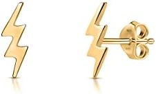 Amberta Women 925 Sterling Silver Celestial Stud Earrings