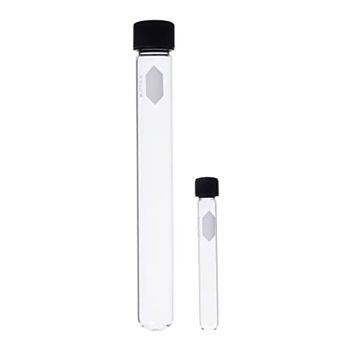 Kimble 45066-25150 Kg-33 Borosilicate Glass 50Ml Culture Tube, With Rubber Lined Screw Cap, Clear (Pack Of 36) #TOP4