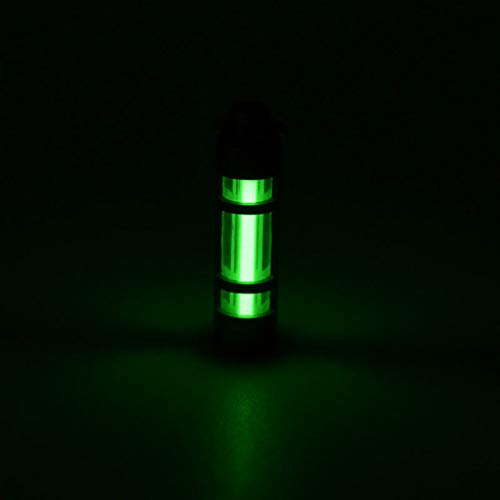 Key Chain Tube Lamp Self Luminous 25 Years Fluorescent Vial Key Ring, Waterproof TC4 Titanium Alloy Luminous Key Chain