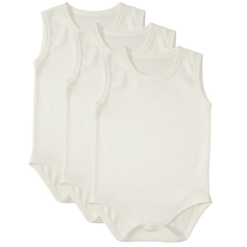 ASERON 3er Pack Kurzarm Baby Body 0-24 Monate aus 100%...